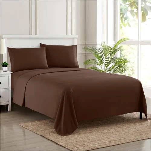 Miniatura 45 de Juego de sábanas de 1800 hilos – Sábanas de microfibra cepillada suave de calidad egipcia – Juego de ropa de cama de lujo con sábana encimera