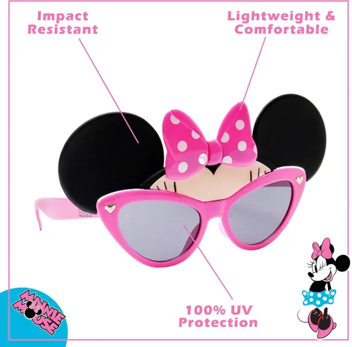 Miniatura 17 de Sun-Staches Mickey or Minnie Mouse Sunglasses for Kids Official Disney Accessory Vacation, Park or Costume Kid