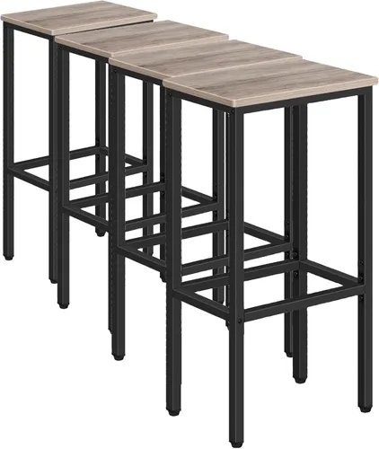 Miniatura 14 de MAHANCRIS Taburetes de bar, juego de 2 sillas de bar con reposapiés, taburetes de comedor de 2 piezas, 25.8 pulgadas de altura, taburetes de bar
