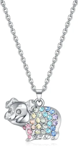 Collar de ajoloteconejillo de indiasperezosohipopótamoáguilanutriacabradragón para niñas y mujeres, regalos de joyería de animales lindos para hija