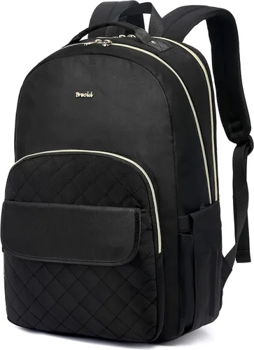 Miniatura 7 de Mochila para laptop para mujer, mochilas de viaje de negocios de 15.6 pulgadas, mochila escolar para niñas, profesores, mochila apta para la Negro