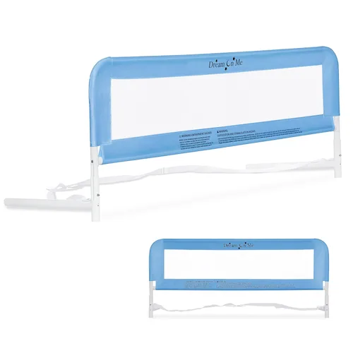 Dream On Me Riel de cama de malla ajustable, dos niveles de altura, listo para usar, compatible con camas de tamaño individual para adultos,