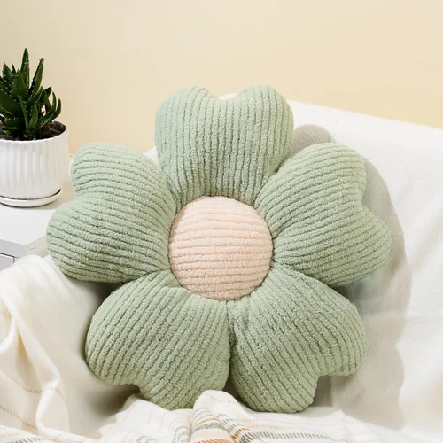 Sioloc Almohada Decorativa con Forma de Flor, Almohada con Forma de Flor, Almohada de Suelo, Cojín de Asiento, Bonita Almohada Estética como Verde
