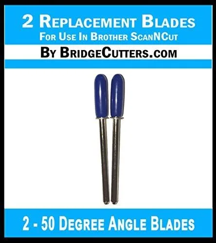 Brother Scan N Cut compatible con 2 cuchillas de repuesto de 50 grados para máquinas de manualidades que requieren un anillo en la cuchilla