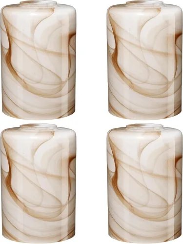 Miniatura 10 de Paquete de 3 pantallas cilíndricas de vidrio para aplique de pared, mini lámpara colgante de ventilador de techo, luz con accesorio de 1.65