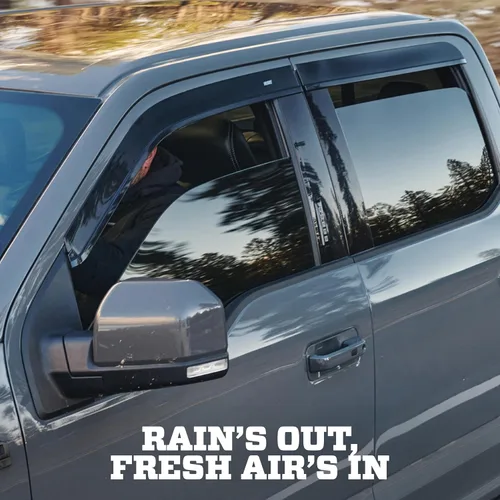 Miniatura 2 de Husky Liners Protectores de lluvia Ventvisor de perfil bajo Compatible con Chevrolet Equinox EV 2024-2026 Delantero y trasero, 4 piezas Humo