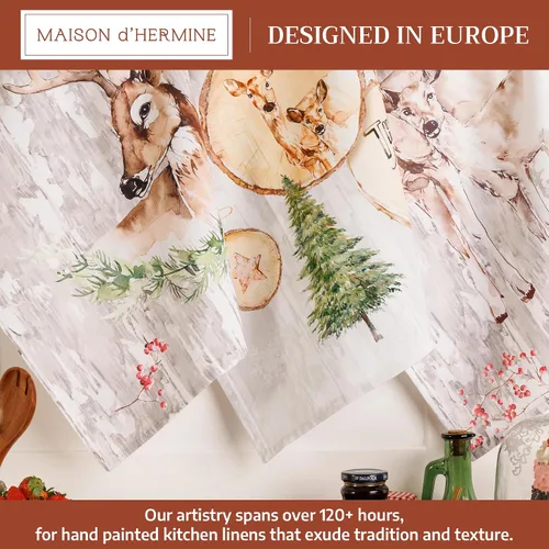 Miniatura 2 de Maison d' Hermine - Juego de 3 toallas cocina 100 % algodón, suaves, paños multiusos de barra y platos para regalar, cenas, fiestas bufé y 24 - Vida