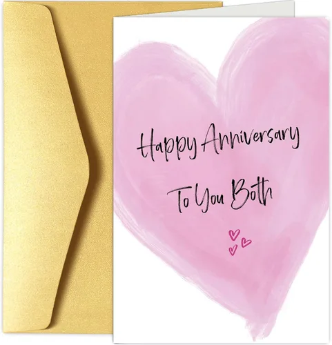 Chenive Tarjeta de Feliz Aniversario para Pareja, Aniversario de Boda para Padres y Amigos, Tarjeta de Aniversario para Hija y Yerno, Feliz
