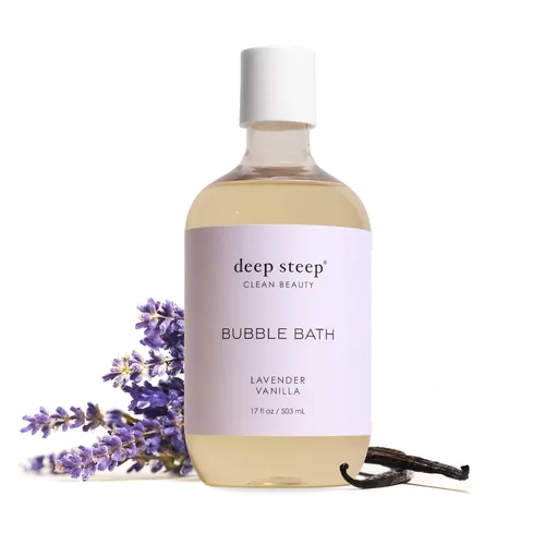 Miniatura 13 de Deep Steep baño de burbujas, lavanda y manzanilla 17 oz – Reducción de alergias clínicamente probada, baño relajante con manteca de karité y aceite