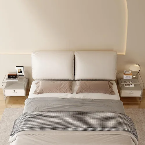 Miniatura 2 de Mesita de noche inteligente de acrílico con bloqueo de huellas dactilares, mesita de noche acrílica, mesita de noche moderna minimalista