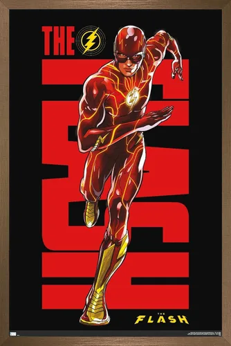 Miniatura 16 de Trends International DC Comics Movie The Flash - Póster de pared de Barry Allen Versión enmarcada de caoba