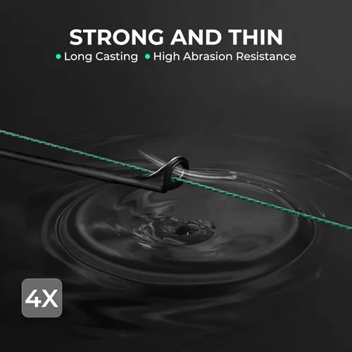 Miniatura 3 de KastKing Superpower ColorShield - Sedal de pesca trenzado, color resistente, 100% fibra UHMWPE teñida en solución, superlínea suave y fuerte