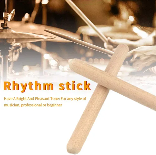 Miniatura 3 de 8 pares de clavos de madera clásica, instrumento de percusión musical, ritmo de 8 pulgadas de ritmo de madera dura natural, mejor que las baquetas