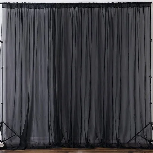 AK TRADING CO. - Cortinas de gasa transparente de 120 pulgadas de ancho (10 pies) para telón de fondo, eventos de boda, cortinas de techo,
