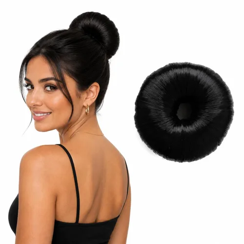 Anillo para crear rodete en cabello, varios colores de Hair Donut Up Do , Negro