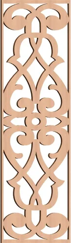 Miniatura 39 de 9 3/8"W x 24 3/8"H x 1/4"T Bellaire Decorativos Paneles de pared de madera calado, abedul