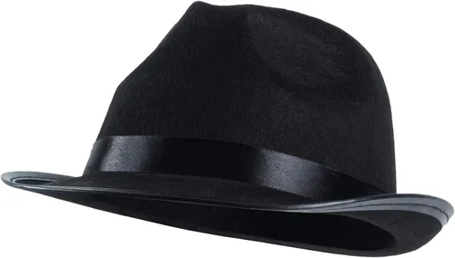 Miniatura 5 de Funny Party Hats Fedora para niños pequeños - Sombrero Fedora para niños - Gangster Fedora Black - Accesorios de disfraz para niños, Negro