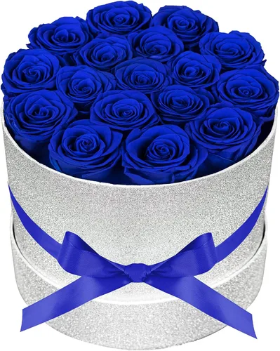 Miniatura 18 de Prifroti 17 flores en una caja de gamuza de lujo, regalos de cumpleaños para mujeres, flores preservadas, regalo de rosas para el día de la madre