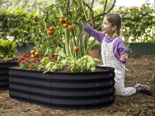 Miniatura 4 de Plant & Plot Camas de jardín elevadas galvanizadas al aire libre/ Jardinera elevada de 4 x 2 × 1 pie para jardinería, verduras, flores, caja