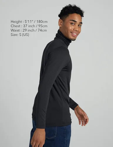Miniatura 5 de LAPASA Mens Thermal Turtleneck Underwear Top Fleece Long Sleeve Shirt Base Layer Undershirt Lightweight Midweight M122M124