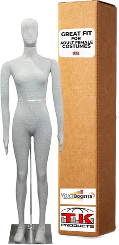 Miniatura 8 de Maniquí femenino, flexible y flexible de tamaño completo, suave, beige, por TK Products, ideal para disfraces