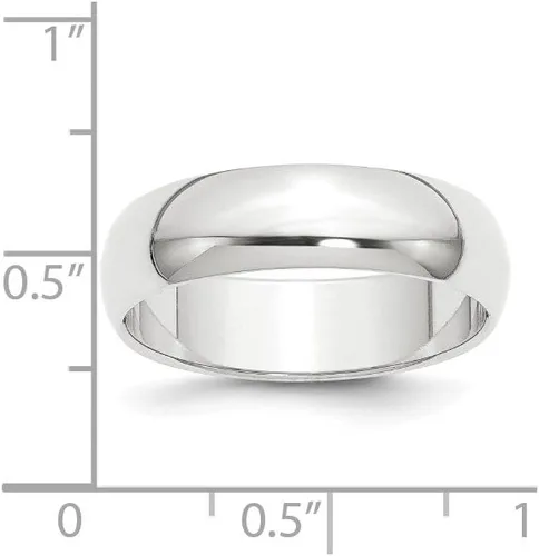 Miniatura 2 de Sonia Jewels Anillo de boda de cúpula clásica lisa de platino de 0.236 in