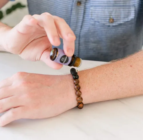 Miniatura 4 de Subherban Lava Rock Bracelet Essential Oil Bracelet - Handmade in the USA - Lava Stone Bracelet for Men - Oil Diffuser Lava Rock - Aromatherapy Oil