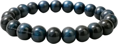 Miniatura 341 de Amazing Gemstone Pulsera de cristal para mujeres y hombres, pulsera de cristal curativo de protección, pulsera elástica con cuentas de piedras