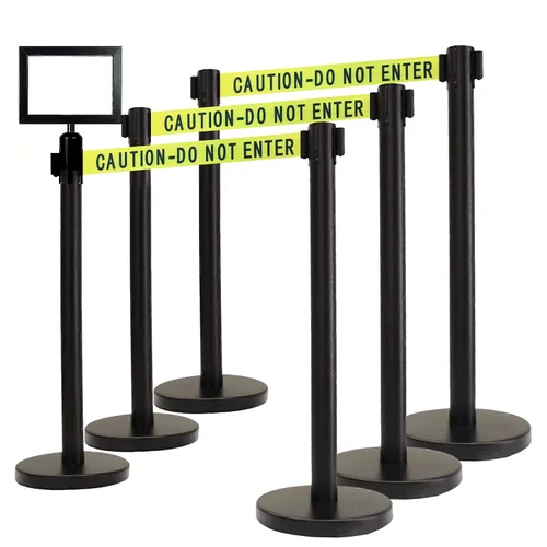 Miniatura 26 de VIP Crowd Control - Juego de barreras de seguridad con cinturones retráctiles, 91 cm de altura, cinturón de 198 cm y soporte de pared Cinturón