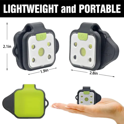 Miniatura 6 de HOKOILN Luces de correr nocturnas al aire libre, paquete de 2 luces LED para correr con batería recargable para camping, senderismo, correr, correr