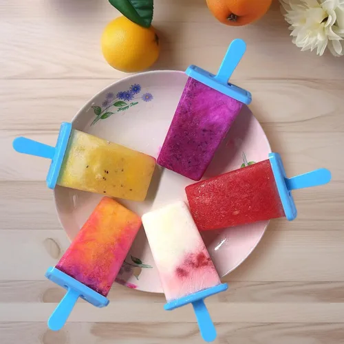 Miniatura 3 de Moldes de paletas de 12 cavidades, moldes de paletas sin BPA con palo de paletas integrado, moldes de paletas de bricolaje con cepillo de limpieza