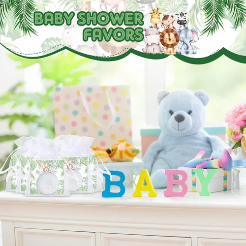 Miniatura 5 de MTLEE 50 Juegos de Velas para Baby Shower, Regalos de Fiesta para Invitados, Incluyendo 50 Mini Velas de Té, Etiquetas de Agradecimiento y Bolsas