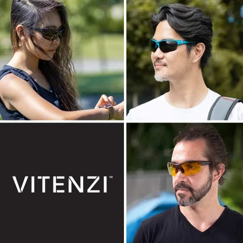 Miniatura 6 de VITENZI Gafas de sol bifocales para hombres y mujeres envolventes para lectura con lentes de sol tintados con lectores - Roma
