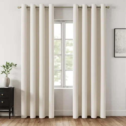 Miniatura 10 de MIULEE Cortinas opacas para dormitorio o sala de estar, juego de 2 paneles de cortina para ventana con aislamiento térmico y bloqueo de luz