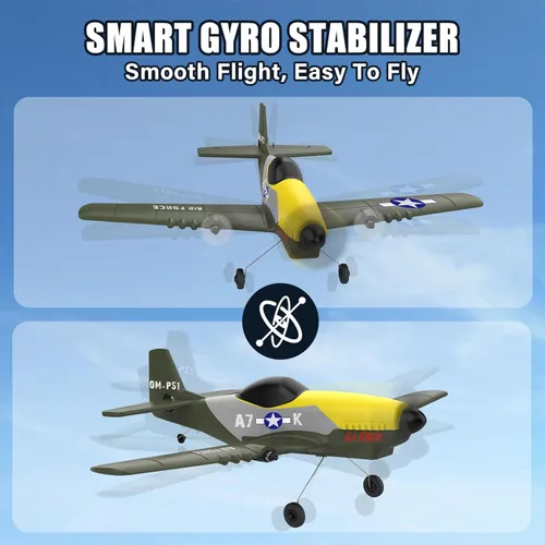 Miniatura 7 de Avión a control remoto de 3 canales con giroscopio de 6 ejes de 2.4 GHz para niños de 8 a 12 años y adultos, avión de chorro al aire libre apto