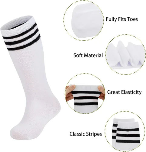 Miniatura 4 de Zando Calcetines de fútbol para niños pequeños, calcetines de béisbol y softbol, calcetines atléticos, calcetines de uniforme hasta la rodilla