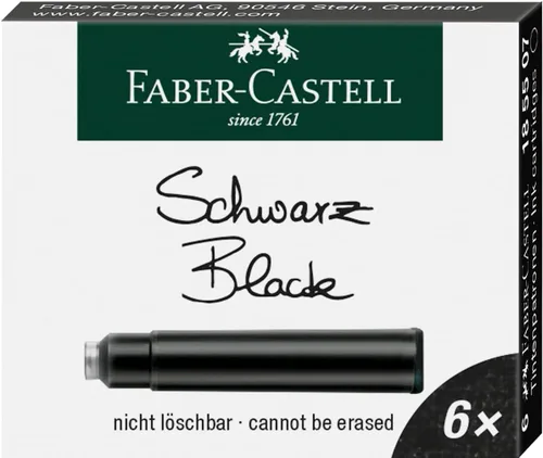 Faber-Castell 185506 Cartuchos de tinta estándar Negro estándar