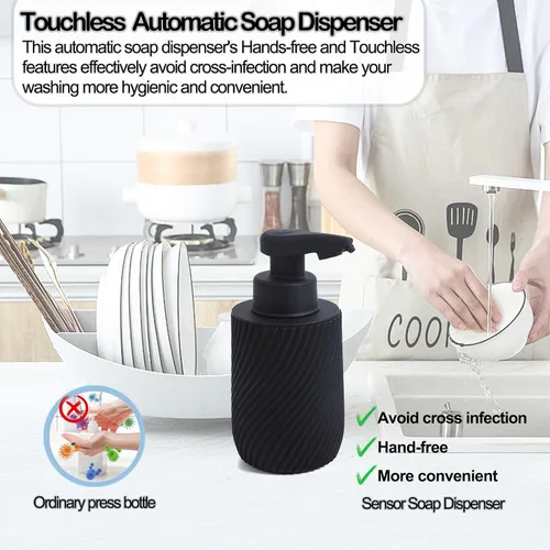 Miniatura 5 de Dispensador automático de jabón, dispensador de jabón líquido sin contacto para fregadero de cocina, dispensador automático de desinfectante