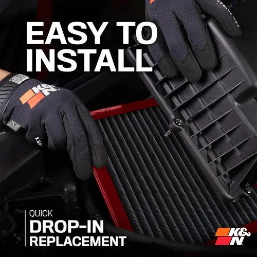 Miniatura 8 de K&N Filtro de Aire del Motor Dryflow de Por Vida: Alto Rendimiento, Sintético Seco, Lavable, Premium, Filtro de Reemplazo: Compatible con Dodge Ram