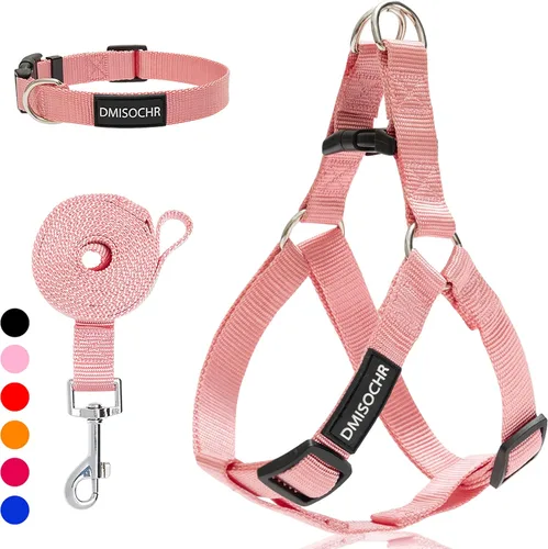 Miniatura 10 de Arnés para perro sin tirones, arnés ajustable, correa y collar para perros pequeños, medianos y grandes, arnés suave a prueba de escapes