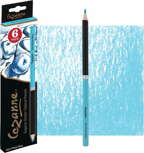 Miniatura 2 de Creative Mark Cezanne - Lápices de colores de alta calidad, sin foto, color azul, paquete de 6, lápices de dibujo altamente pigmentados, lápices