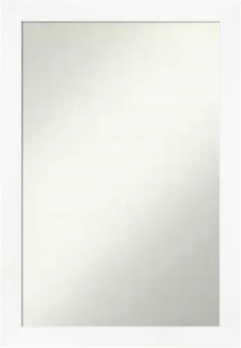 Miniatura 16 de Amanti Art Espejo de baño blanco para sobre el fregadero, 24 x 24 pulgadas, hecho a medida, espejo de tocador cuadrado blanco estrecho, marco