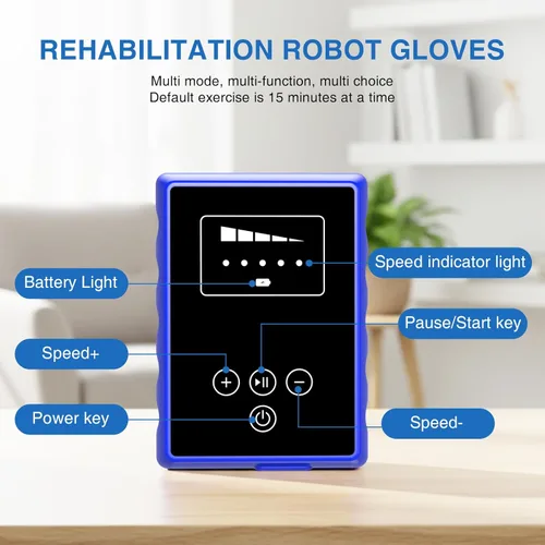 Miniatura 8 de Equipo de rehabilitación de manos, Guantes de terapia para dispositivo de recuperación de mano de accidente cerebrovascular, Guante