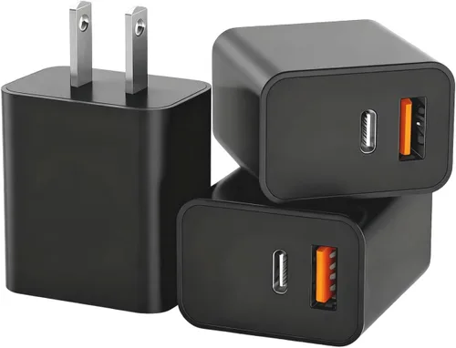Miniatura 13 de Paquete de 4 bloques de cargador USB C, cargador de puerto USB-C y USB-A de 20 W, para i Phone 17/16/15/14/13/12/11/X/8, i Pad y más Blanco