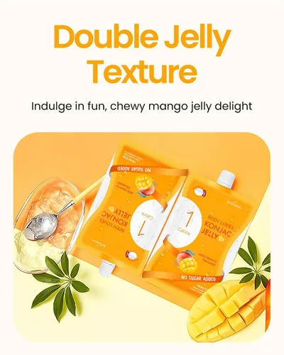 Miniatura 5 de Jadamsun Jugo de gelatina Konjac (Mango, 20 piezas) – Delicioso aperitivo coreano saludable bajo en calorías, aperitivo de fruta potable, sin