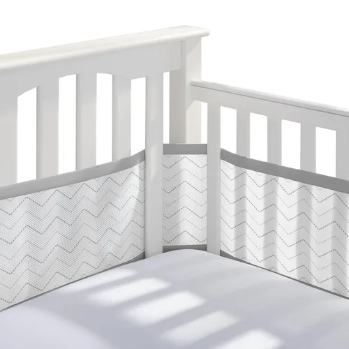 Miniatura 13 de BreathableBaby Forro de malla transpirable para cunas de tamaño completo, malla clásica de 3 mm, blanco (Tamaño 4FS cubre 3 o 4 lados)
