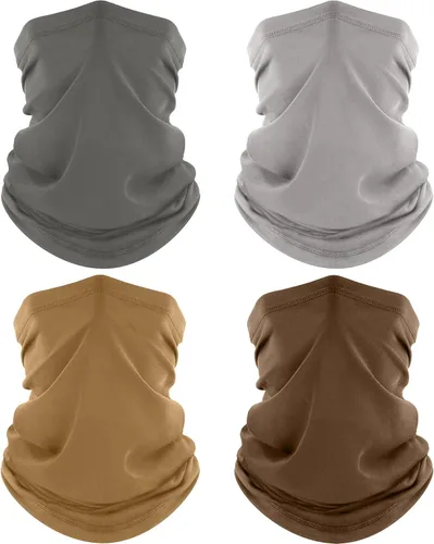 Miniatura 15 de ROXUN Paquete de 4 Polainas para Cuello, Bufanda con Protección UV, Máscara Facial Transpirable y Refrescante, Bandana para Senderismo