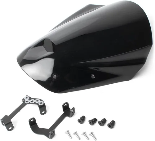 Miniatura 7 de Parabrisas delantero para motocicleta, deflector de viento con soporte para Yamaha 2013 2014 2015 2016 MT-09 (FZ-09), color marrón