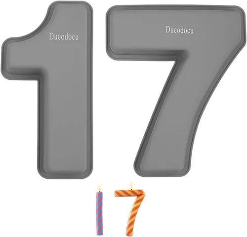 Miniatura 12 de Ducodocu Molde de silicona para tartas con números 3D, moldes para hornear, moldes novedosos para tartas, molde para hornear bricolaje