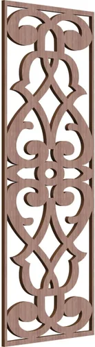 Miniatura 120 de 9 3/8"W x 24 3/8"H x 1/4"T Bellaire Decorativos Paneles de pared de madera calado, abedul